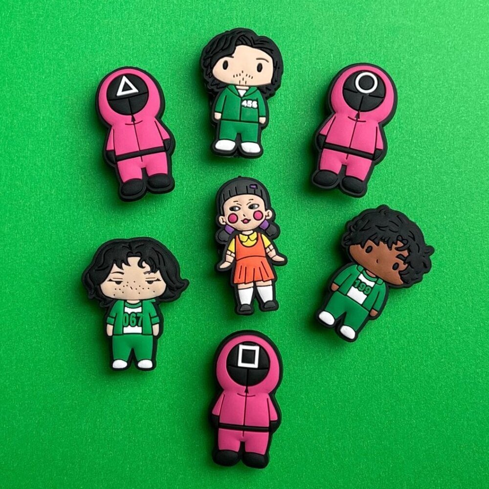 Squid Games Crocs Shoe Charms Set of 7 - jibbitz Charms